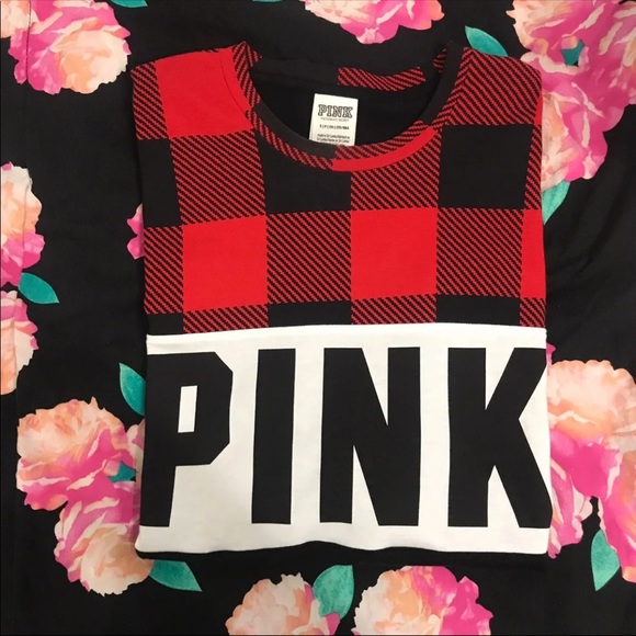 ❌SOLD❌ VS PINK plaid long sleeve shirt - Picture 1 of 2